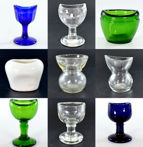 Antique glass eye bath - antique,