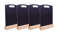 4 x Chalk Board with Stand Free Standing Table Top & Handle A4 Chalkboards