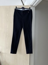 Massimo Dutti Navy Cotton Trousers Smart Size 8 Slim Fit Women’s