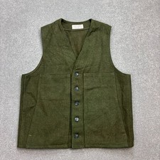 CC Filson Vest Adult Medium Green Mackinaw Waistcoat Style 20 Wool USA Work Men