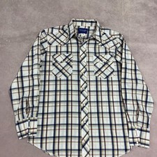 Wrangler Western Shirt Checked Patterned Long Sleeve With Chest Pockets Men S M