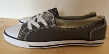 Dunlop Original Green Flash Grey Low Top Canvas Shoes UK 5 EXC