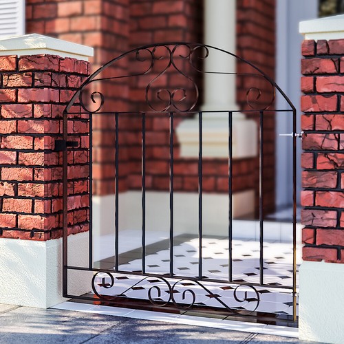 3ft black wrought iron - black,