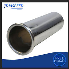 2.5" inch 64mm Round Exhaust Tailpipe Weld-on Rolled Out Stainless Steel Tip