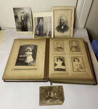 Antique Victorian Photograph Album- x64 Photos- Family Interest- A&G Taylor