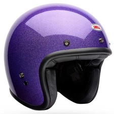 BELL CUSTOM 500 FLAKE PURPLE CLASSIC MOTORCYCLE BIKE CRUISER OPEN FACE HELMET