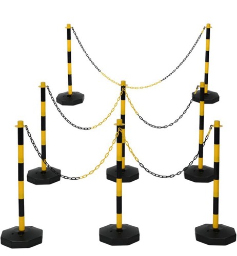 Depot plastic post and chain