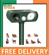 Ultrasonic Solar Cat Dog Repellent Fox Pest Scarer Deterrent Repeller Garden -IR