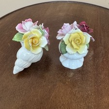 Vintage China Posy Flowers x2