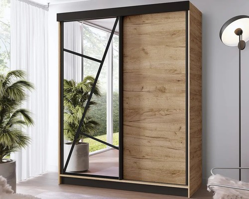 Wardrobe 167x205cm sliding - wardrobe,