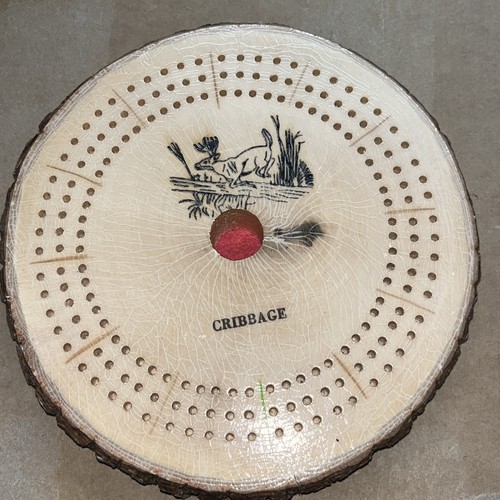 Tree slice wooden cribbage - tree,