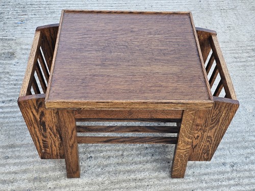 Vintage solid oak coffee table - oak,