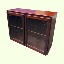 Mid Century Danish Rosewood “Floating” Display Cabinet Backlit Uldum Mobelfabrik