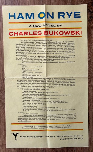 Charles bukowski ham - on, rye