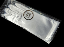 Girls Short White Satin Gloves Flower Girl First Communion Dance Costume Wedding