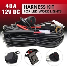 12V 40A LED Light Bar Wiring Kit Harness Driving Offroad w/ Fuse & Relay Switch