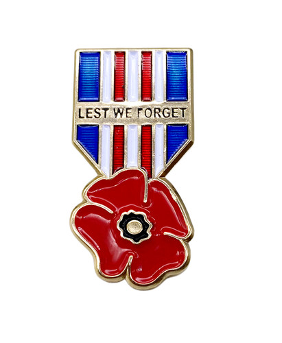 World war purple poppy - purple, pin