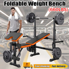 Multi-Function Weight Bench Adjustable Bench Press Set Olympic Workout Bench