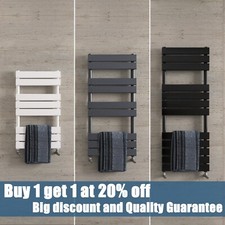 Designer Flat Panel Bathroom Towel Rail Radiator Heating Anthracite White Black