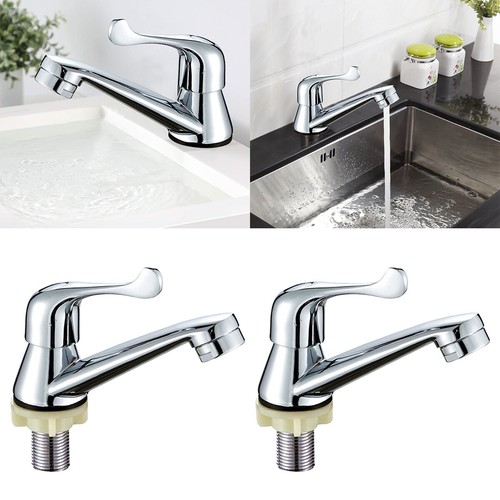 Pair chrome lever basin sink - 1,