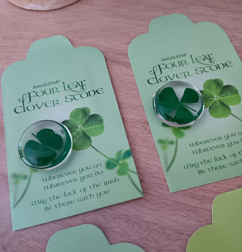 Four leaf clover lucky stone - four,