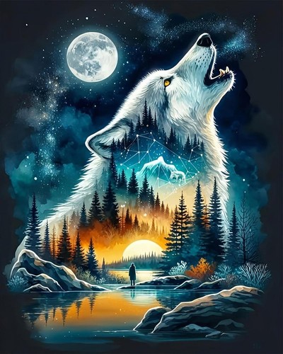 Nianxi wolf paint numbers - nianxi,
