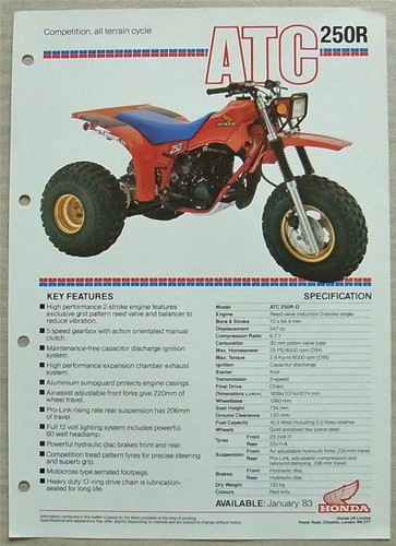 Honda atc250r all terrain - honda,