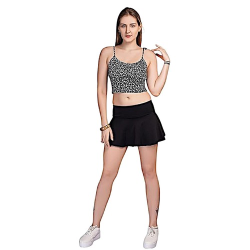 Women black stretch flared - black,