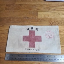 Ww2 German Red Cross Armband Drk frankfurt stamped