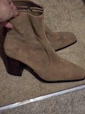 Mango Suede Wooden Block Heel