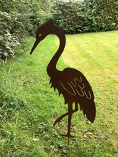 Metal Rusty Heron silhouette