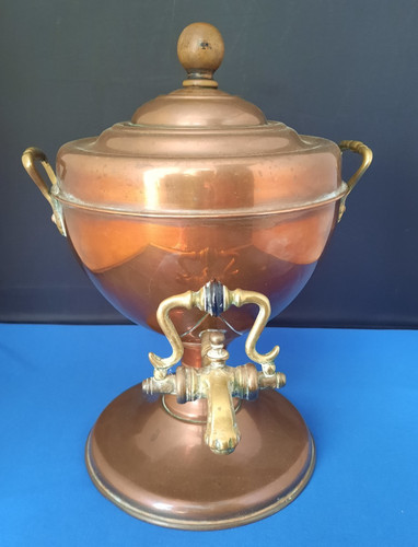Victorian copper samovar with - victorian,