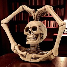 Skeleton Heart Skull Sculpture