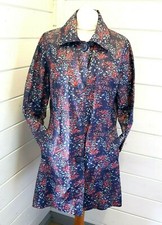 PER UNA M&S UK 14 - Linen / Cotton Blend - Floral - Lightweight Mac Jacket Coat
