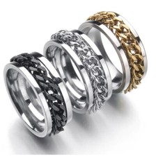 8mm Spinning Chain Ring Unisex
