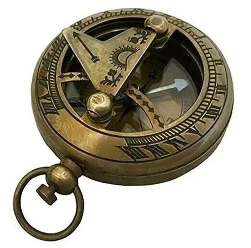 Solid brass sundial new - brass,