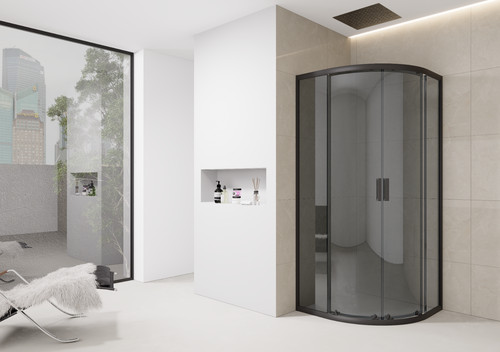 Black tint quadrant shower - quadrant,