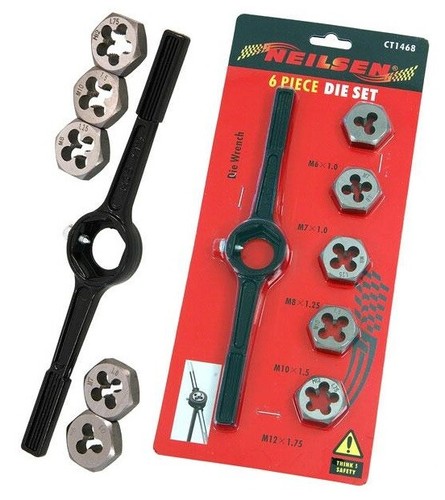 6pc tap die set hex - tap,