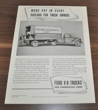 1938 Ford Truck Ad V8 Tractor