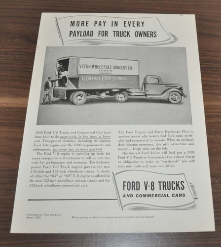 1938 ford truck - ad, v8