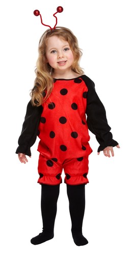 Girls boys red ladybird lady - red,