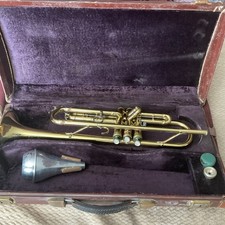 1952 Vintage F.E. Olds  Mendez Trumpet #86199 Mouthpieces  Mute Case Not Tested