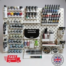 Ikea Peg Board SKADIS Organiser Citadel Vellejo AK Tamiya Paint Wall Rack Holder