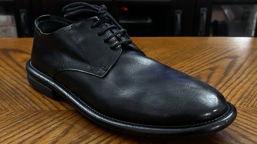 Marsell black leather oxford - leather,