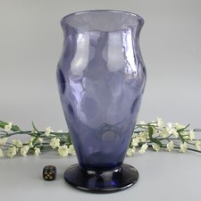 Thomas Webb Glass Vase. Moire