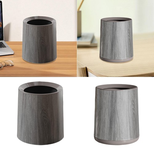 Wood grain trash can garbage - wood,