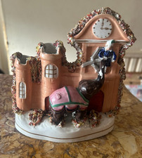 Staffordshire pottery figure antique Staffordshire elephant Rare Victorian 1850s