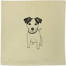 40cm x 40cm 'Jack Russell Terrier' Canvas Cushion Cover (CV00038491)