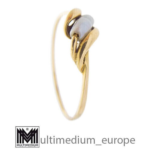 Vtg 750 yellow gold ring