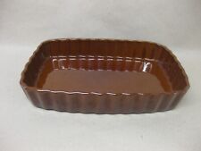 Vintage Simpsons Ovenstone Cookware Oven Dish / Pie Dish Rectangular ~ Brown